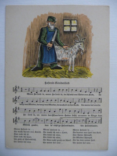 Alte liedkarte fosend - alte,